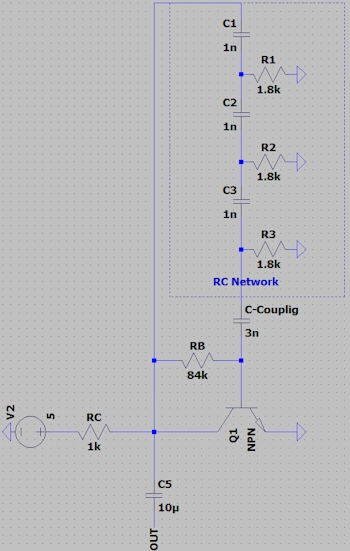 RC Phase Shift Oscillator 50KHz Demonstration